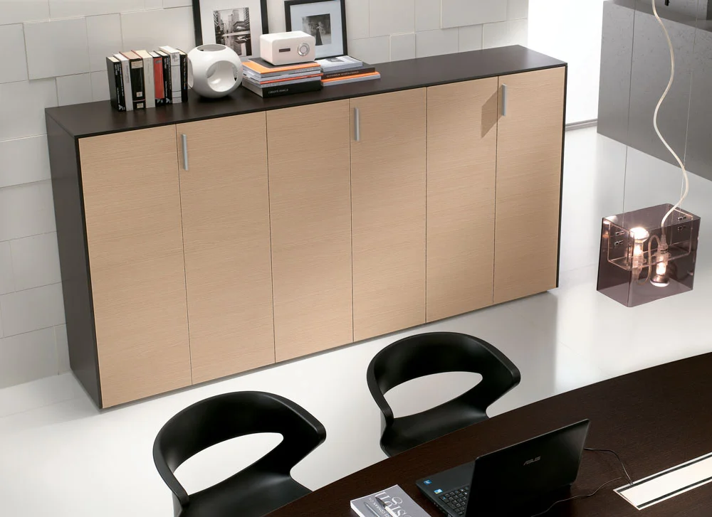 rangement mobilier de bureaux alea office portes battantes ou portes aveugles profil alu