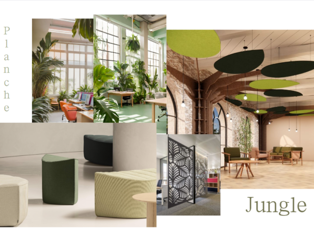 Inspiration tendance agencement de bureaux mobilier de bureau style jungle